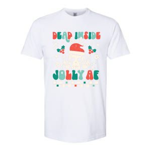 Dead Inside But Jolly Af Santa Skeleton Retro Christmas Xmas Meaningful Gift Softstyle CVC T-Shirt