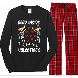 Dead Inside But ItS ValentineS Skeleton Dancing Lovers Meaningful Gift Long Sleeve Pajama Set