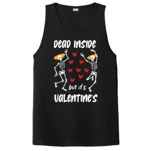 Dead Inside But ItS ValentineS Skeleton Dancing Lovers Meaningful Gift PosiCharge Competitor Tank