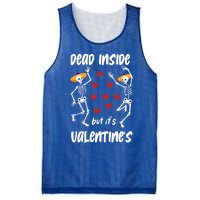 Dead Inside But ItS ValentineS Skeleton Dancing Lovers Meaningful Gift Mesh Reversible Basketball Jersey Tank