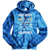 Dead Inside But ItS ValentineS Skeleton Dancing Lovers Meaningful Gift Tie Dye Hoodie