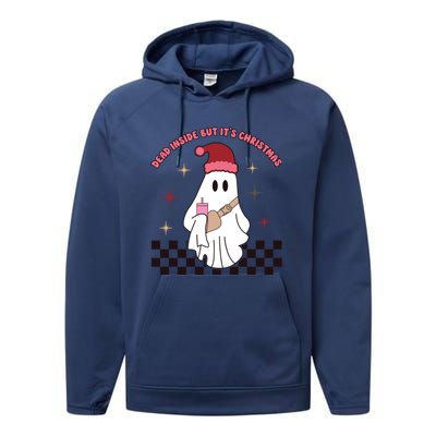 Dead Inside But It’S Christmas Ghost Performance Fleece Hoodie