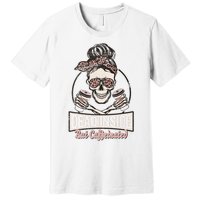 Dead Inside But Caffeinated Vintage Skeleton Halloween Mom Premium T-Shirt