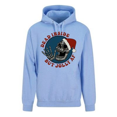 Dead Inside But Jolly Af Skeleton Muertos Gift Unisex Surf Hoodie