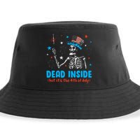 Dead Inside But It The 4th Of July Skeleton I Sustainable Bucket Hat