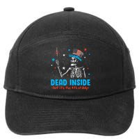 Dead Inside But It The 4th Of July Skeleton I 7-Panel Snapback Hat