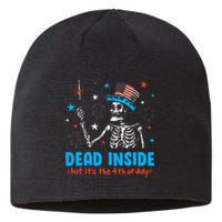 Dead Inside But It The 4th Of July Skeleton I Sustainable Beanie