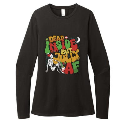 Dead Inside But Jolly Af Christmas Womens CVC Long Sleeve Shirt