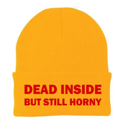 Dead Inside But Still Horny Classic Knit Cap Winter Beanie