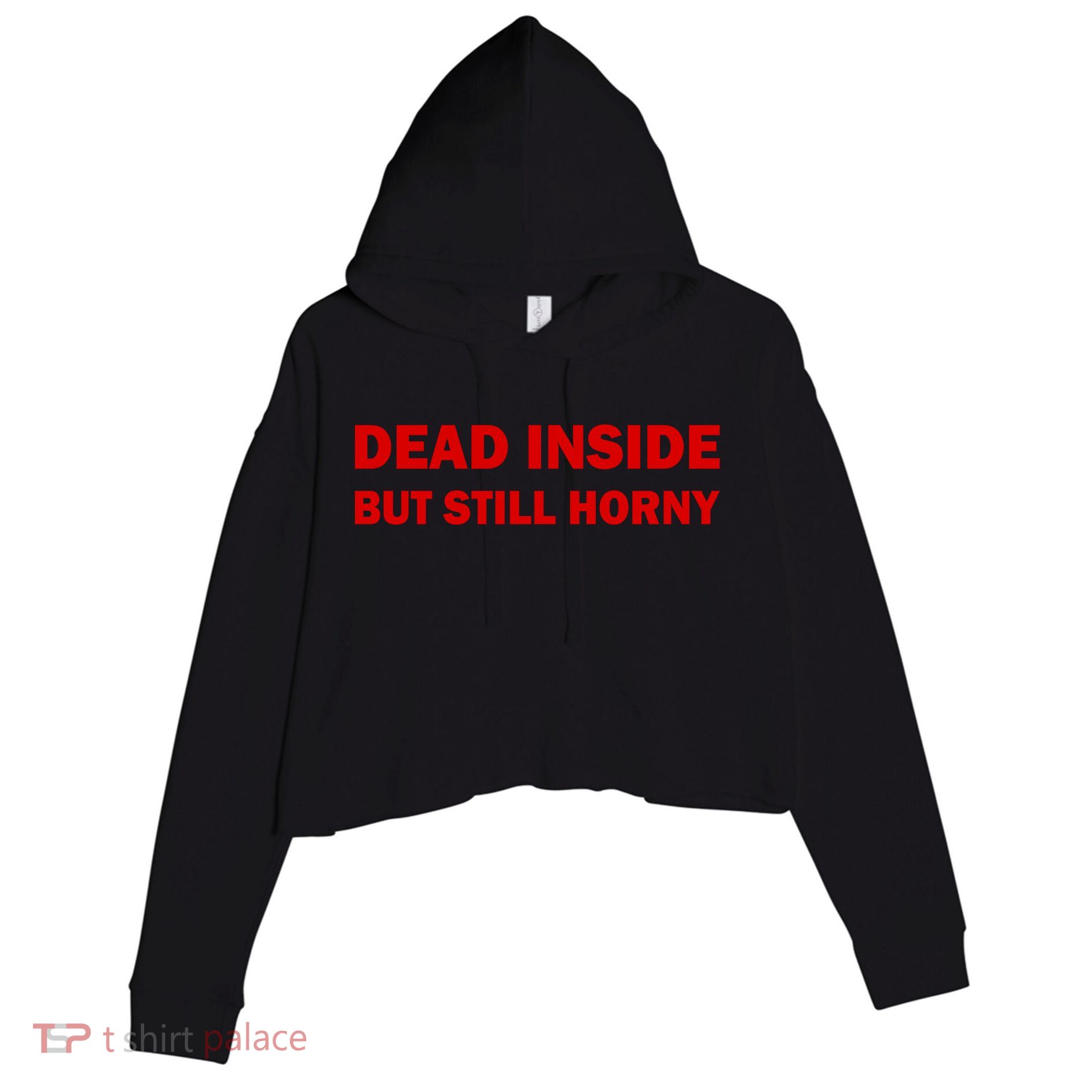 Dead Inside But Still Horny Classic Crop Fleece Hoodie