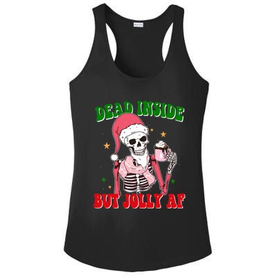 Dead Inside But Jolly Af Skulls Christmas Christmas Skulls Meaningful Gift Ladies PosiCharge Competitor Racerback Tank