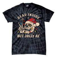 Dead Inside But Jolly Af Funny Skeleton Lights Christmas Sweatshirt Tie-Dye T-Shirt