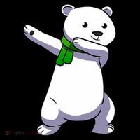 Dabbing Ice Bear Christmas Dab Polar Bear 16 in Basic Backpack