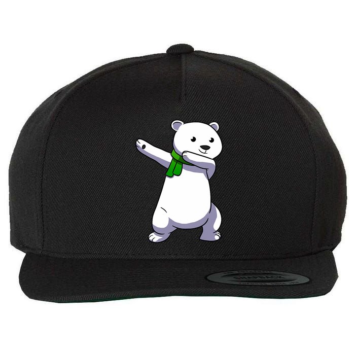 Dabbing Ice Bear Christmas Dab Polar Bear Wool Snapback Cap