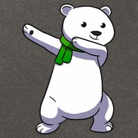 Dabbing Ice Bear Christmas Dab Polar Bear Cotton Canvas Backpack