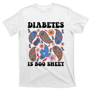 Diabetes Is Boo Sheet Halloween Ghoul Ghost T-Shirt