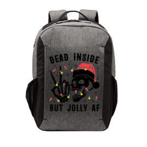 Dead Inside But Jolly Christmas Sarcastic Skeleton Skull Meaningful Gift Vector Backpack