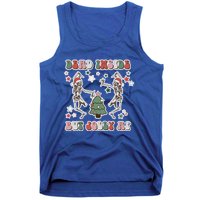 Dead Inside But Jolly Dancing Skeletons Christmas Great Gift Tank Top