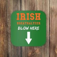 Dirty Irish Breathalyzer Adult St Patricks Day Coaster