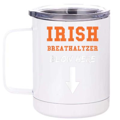 Dirty Irish Breathalyzer Adult St Patricks Day 12 oz Stainless Steel Tumbler Cup