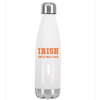 Dirty Irish Breathalyzer Adult St Patricks Day Stainless Steel Insulated Water Bottle