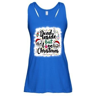 Dead Inside But Love Christmas Messy Bun Skeleton Merry Xmas Gift Ladies Essential Flowy Tank