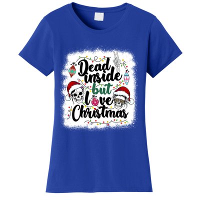 Dead Inside But Love Christmas Messy Bun Skeleton Merry Xmas Gift Women's T-Shirt