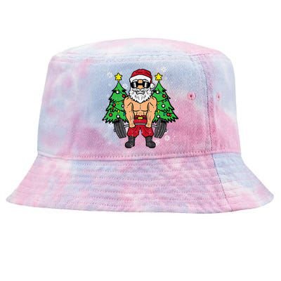 Dead Inside But Jolly AF Skeleton Santa Christmas Pajamas  Tie-Dyed Bucket Hat