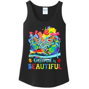 Different Is Beautiful Autism Awareness Funny Shoes Ladies Essential Tank