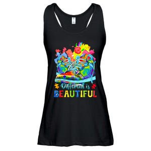 Different Is Beautiful Autism Awareness Funny Shoes Ladies Essential Flowy Tank