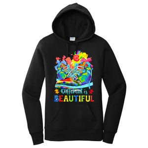 Different Is Beautiful Autism Awareness Funny Shoes Women's Pullover Hoodie