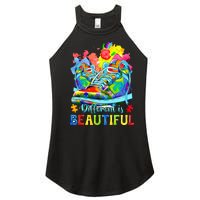 Different Is Beautiful Autism Awareness Funny Shoes Women's Perfect Tri Rocker Tank