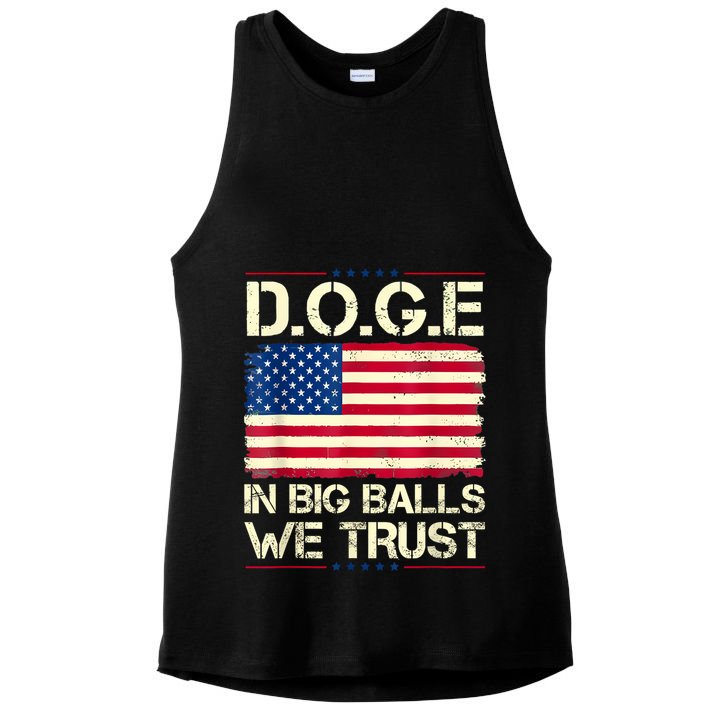Doge In Big Balls We Trust 2025 Ladies PosiCharge Tri-Blend Wicking Tank