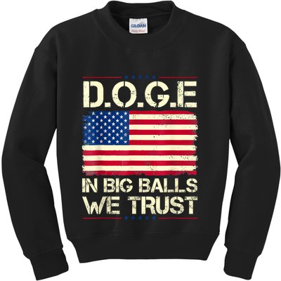 Doge In Big Balls We Trust 2025 Kids Sweatshirt