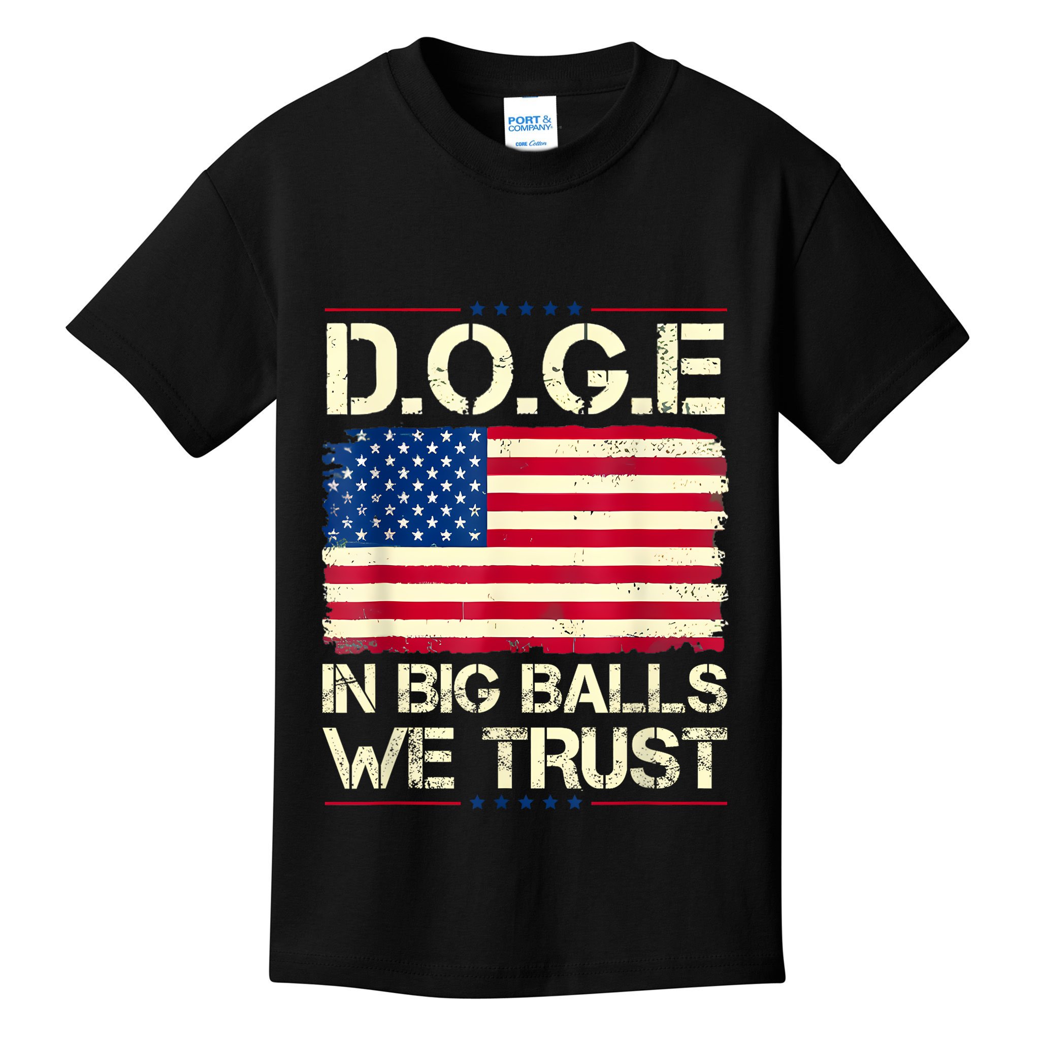 Doge In Big Balls We Trust 2025 Kids T-Shirt
