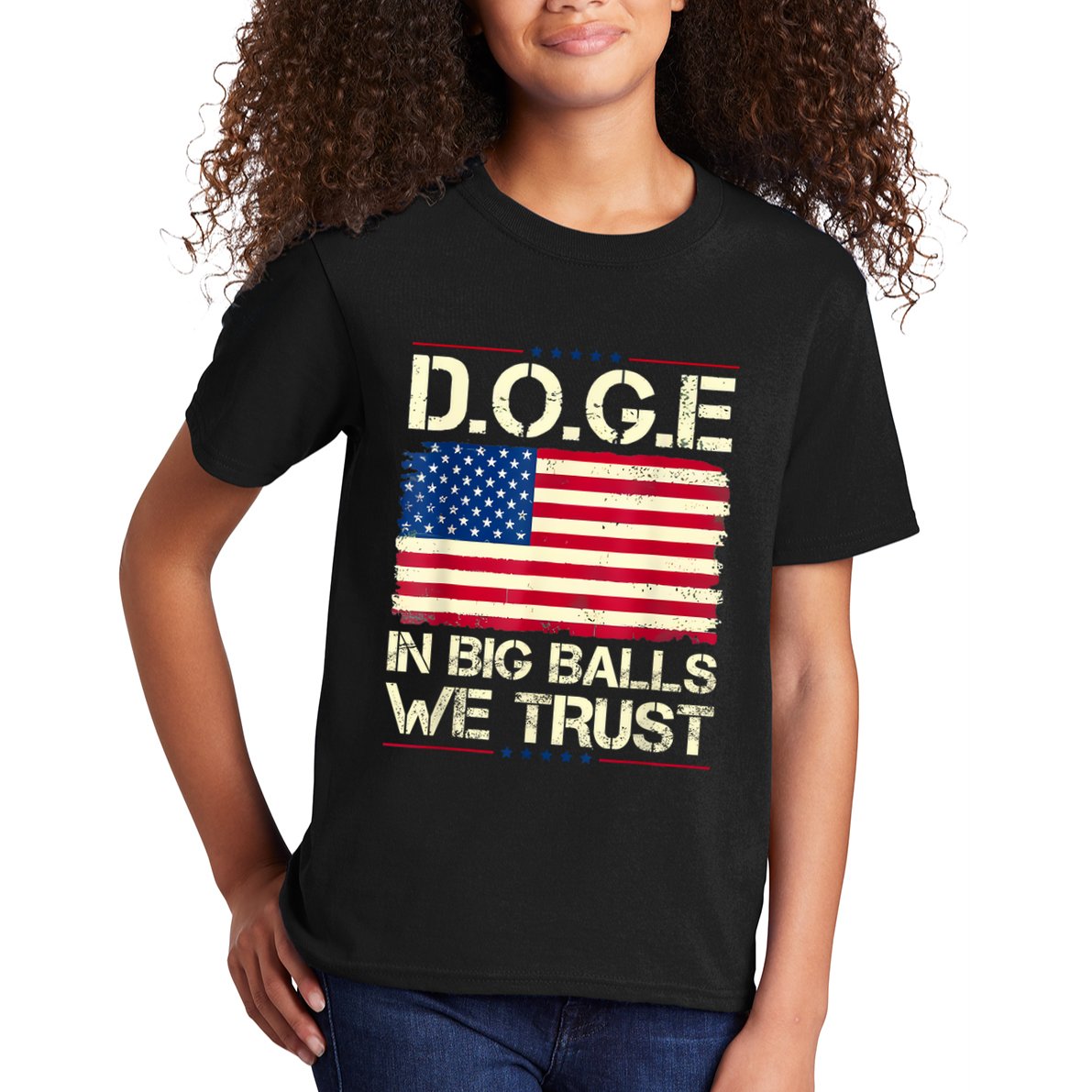 Doge In Big Balls We Trust 2025 Kids T-Shirt