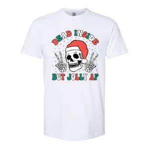 Dead Inside But Jolly Af Christmas Spirit Skeleton Skull Softstyle CVC T-Shirt