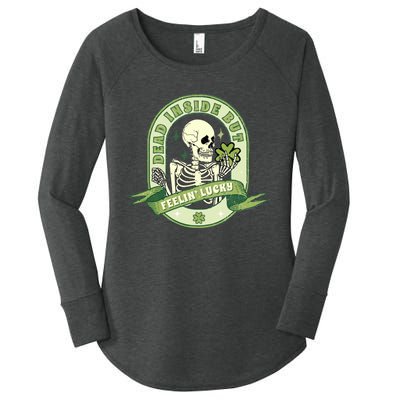 Dead Inside But Lucky Women's Perfect Tri Tunic Long Sleeve Shirt