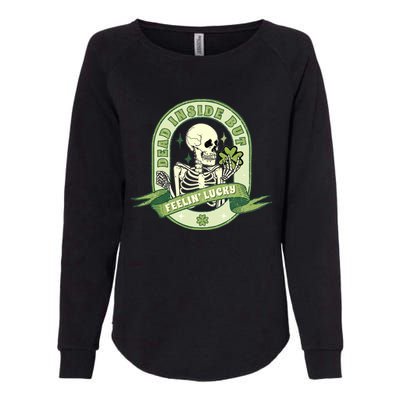 Dead Inside But Lucky Womens California Wash Sweatshirt