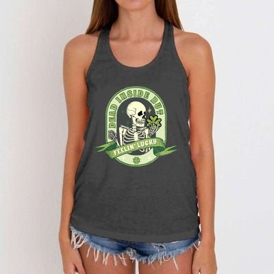 Dead Inside But Lucky Women's Knotted Racerback Tank