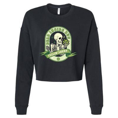 Dead Inside But Lucky Cropped Pullover Crew