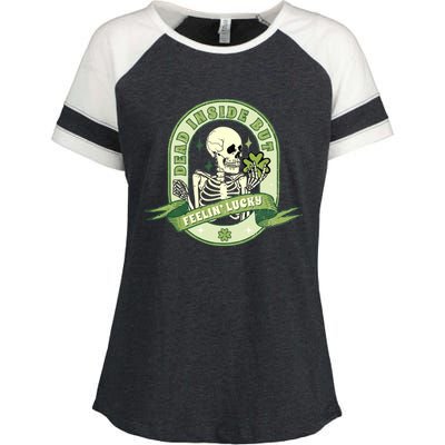 Dead Inside But Lucky Enza Ladies Jersey Colorblock Tee