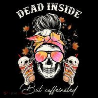 Dead Inside But Caffeinated Messy Bun Coffee Halloween Women Impact Tech Backpack