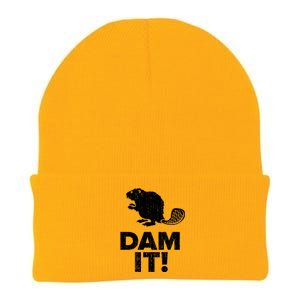 Dam It Beaver Funny Beaver Saying Knit Cap Winter Beanie