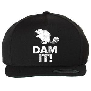 Dam It Beaver Funny Beaver Saying Wool Snapback Cap