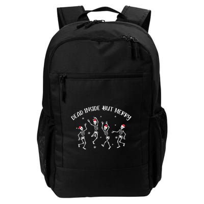 Dead Inside But Merry Dancing Skeleton Funny Dance Backpack