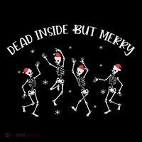 Dead Inside But Merry Dancing Skeleton Funny Dance 7-Panel Snapback Hat