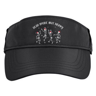 Dead Inside But Merry Dancing Skeleton Funny Dance Adult Drive Performance Visor