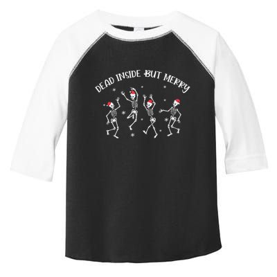 Dead Inside But Merry Dancing Skeleton Funny Dance Toddler Fine Jersey T-Shirt