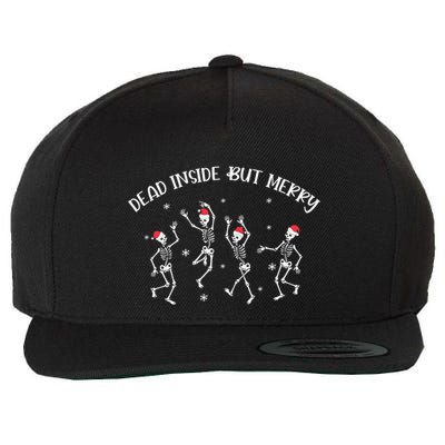 Dead Inside But Merry Dancing Skeleton Funny Dance Wool Snapback Cap
